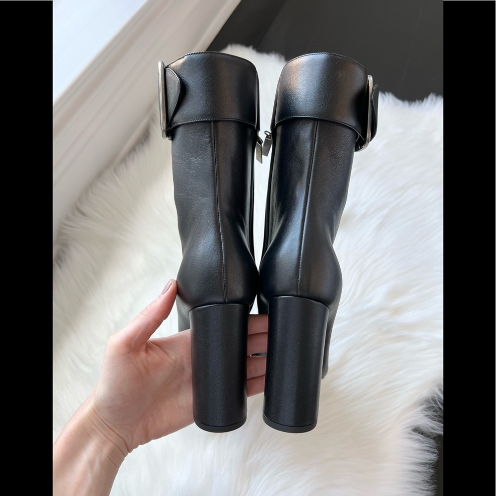 Saint Laurent Women's Black Joplin 105 Buckle B Baby Horse Size 39 - Picture 12 of 16